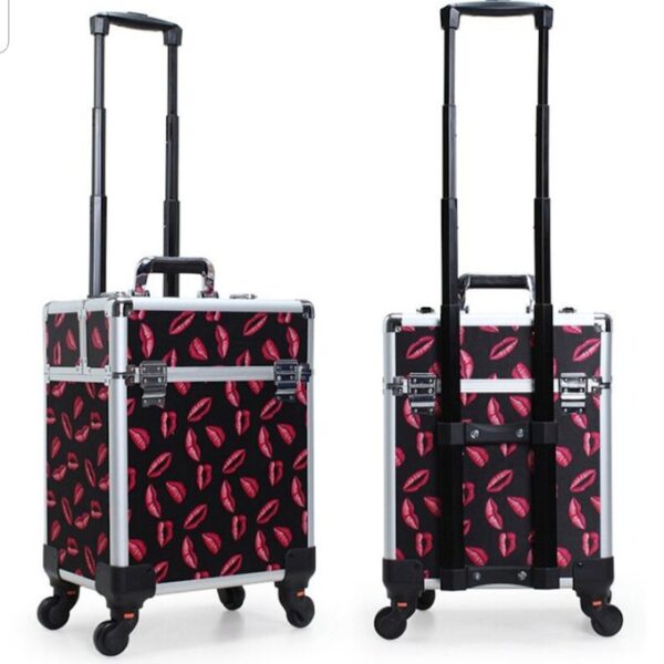 #MU 01-08 Lips Single Layer Multi-use Cosmetic Train Case - Image 2