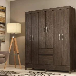 Flash 6 Door Wardrobe - Ebony
