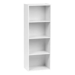 #BC-019 4 Tier Bookcase - White