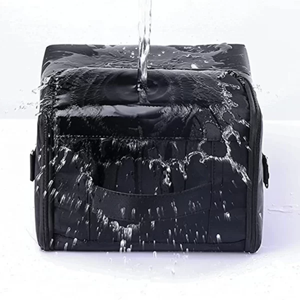 #MB 01-01 Multi-use Fabric Cosmetic Bag - Black - Image 4