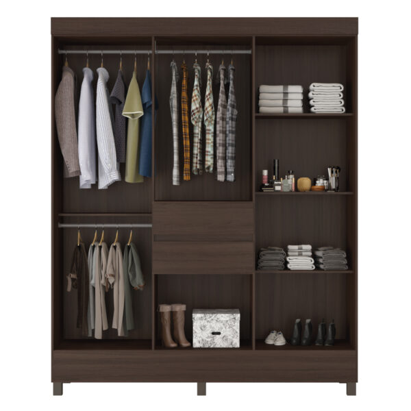 Munique 8 Door Wardrobe - Ebony - Image 3