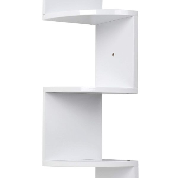 #BC-036 White 5 Tier Corner Floating Shelf - Image 7