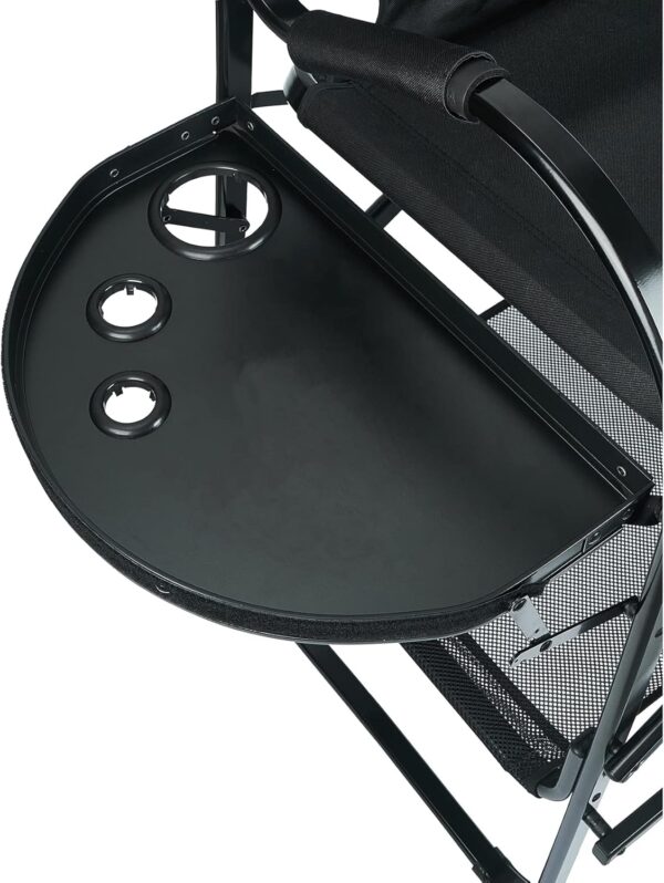 #RL 11-11 Portable Aluminium Folding Makeup Chair - Black - Image 12