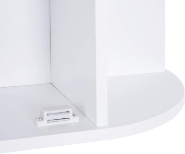 #BA-009 White 1 Door Medicine Cabinet with Mirror & External Shelves - Image 10