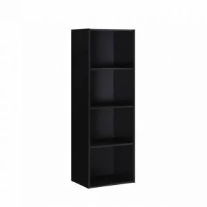 #BC-019 4 Tier Bookcase - Black