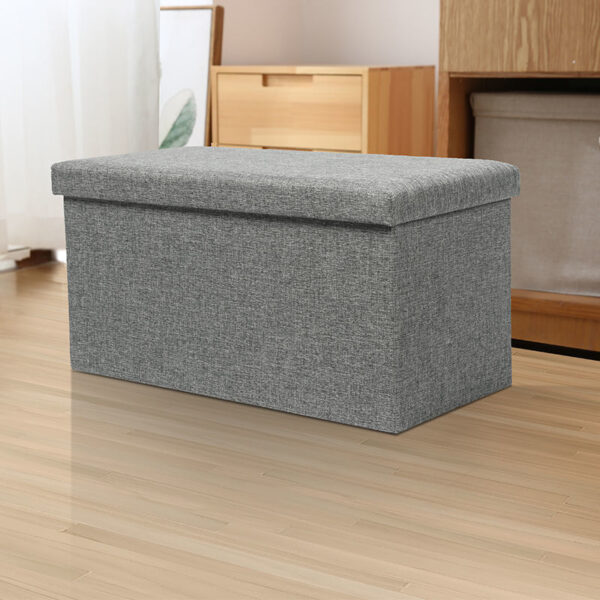 #ST 05-45 Large Grey Foldable Fabric Ottoman