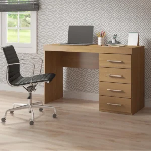 #711.110 4 Drawer Computer Desk - Dakar Oak