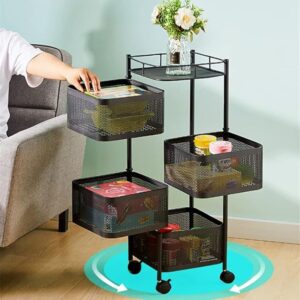 #SF 01-02 Metal 4 Tier Rotating Storage Cart