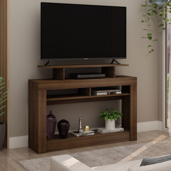 Zero TV Stand/Console Table - Cafe Brown Finish - Up to a 43" TV