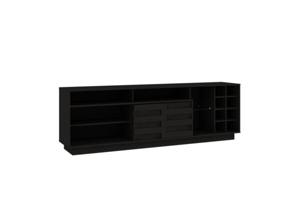 Marrakesh TV Stand/Bar Unit - Black Finish - Up to a 85" TV - Image 3