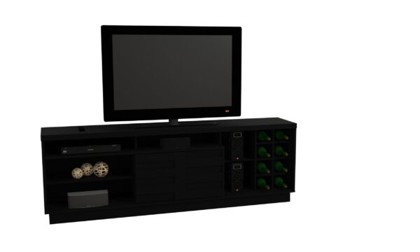 Marrakesh TV Stand/Bar Unit - Black Finish - Up to a 85" TV - Image 2
