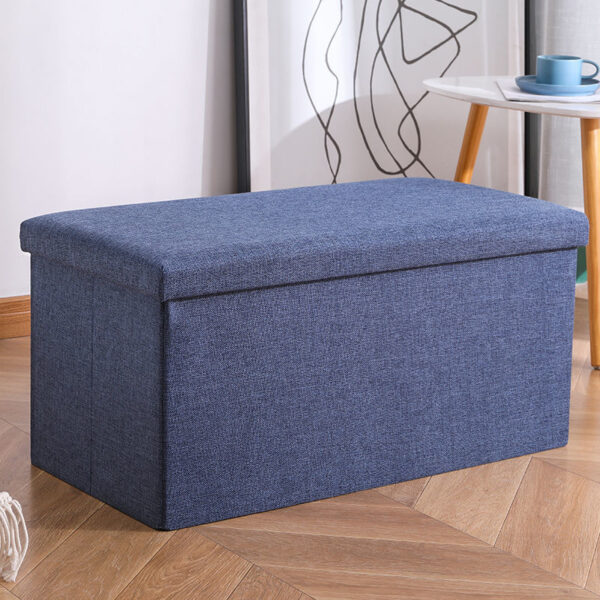 #ST 05-45 Large Blue Foldable Fabric Ottoman