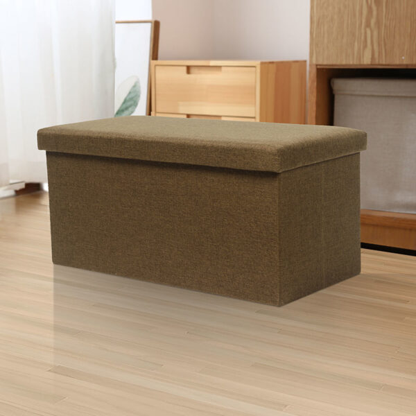 #ST 05-45 Large Foldable Fabric Ottoman - Brown