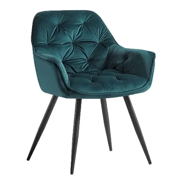 #CH 03-05 Velvet Accent Armchair - Dark Green