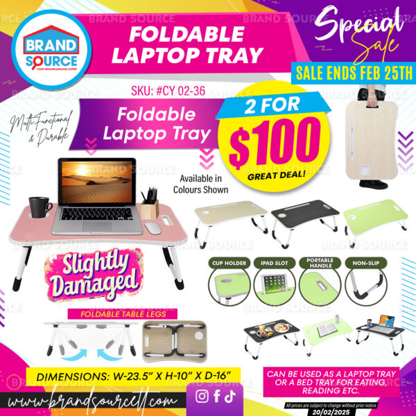 #LT 01-04 Foldable Laptop Tray - 2 PCS FOR $100.00