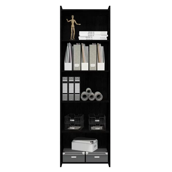 #700 5 Tier Bookcase - Black - Image 2
