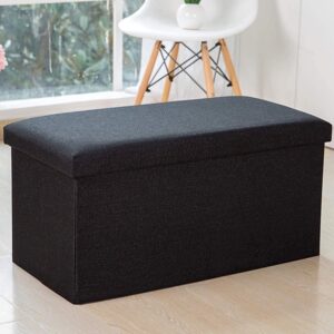 #ST 05-45 Large Black Foldable Fabric Ottoman