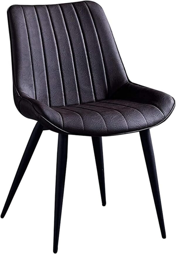 #CH 03-20 Black Striped Leatherette Accent Chair