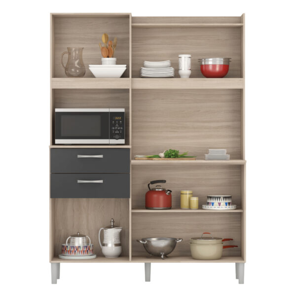 Harmonia Kit Kitchen Cabinet - Oat Touch/Grey - Image 4