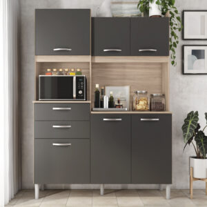 Harmonia Kit Kitchen Cabinet - Oat Touch/Grey
