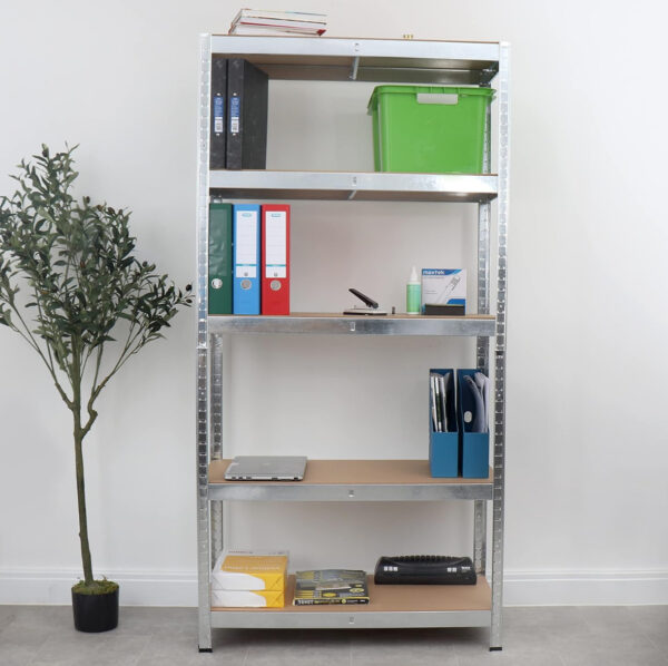 #ST-136 LARGE 5 Tier Galvanized 71" Multiuse Metal & MDF Storage Shelf - Image 5