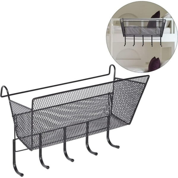 #WS 01-47 Black Hanging Mesh Storage Basket - Image 6