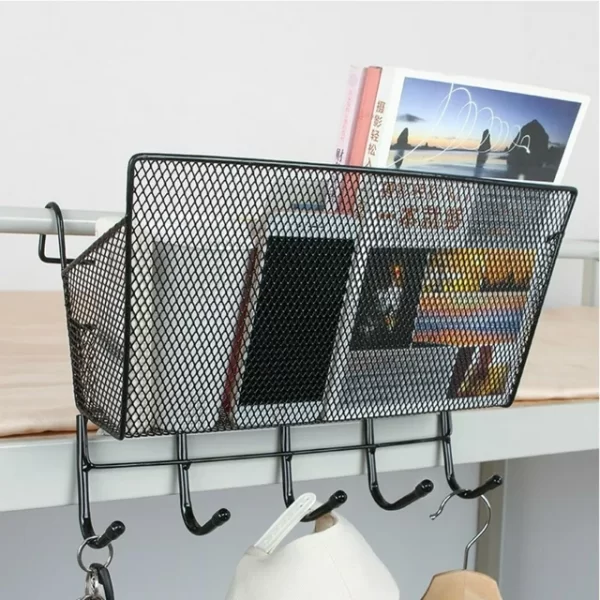 #WS 01-47 Black Hanging Mesh Storage Basket - Image 2
