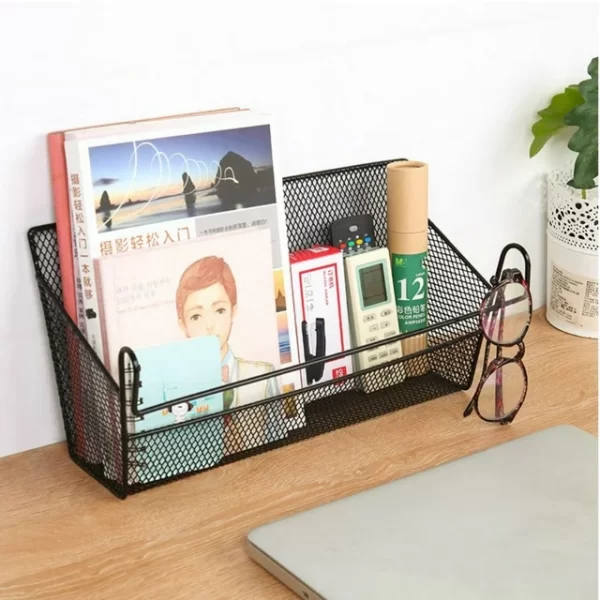 #WS 01-47 Black Hanging Mesh Storage Basket - Image 3
