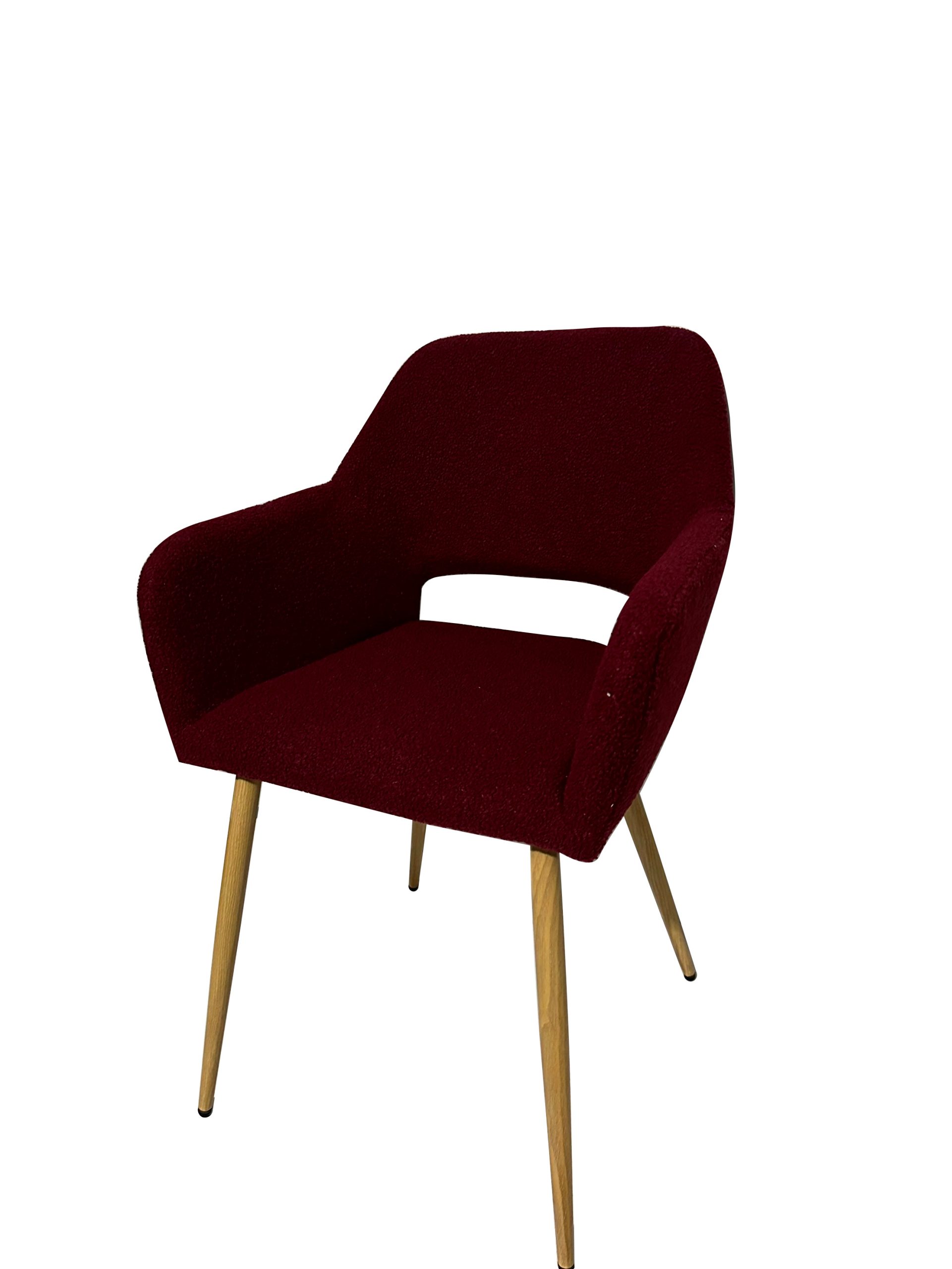 Burgundy pattern accent deals chair