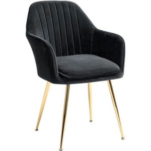 #CH 03-03 Black Nordic Velvet Accent Chair