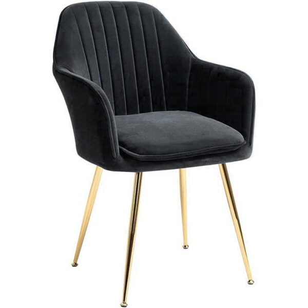 #CH 03-03 Black Nordic Velvet Accent Chair
