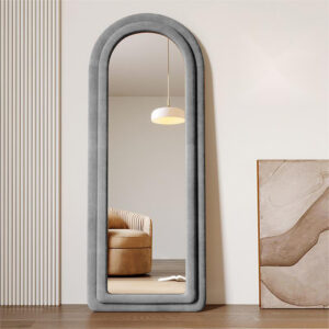 #XM 01-06 Gray Arched Flannel Full Length Standing Mirror