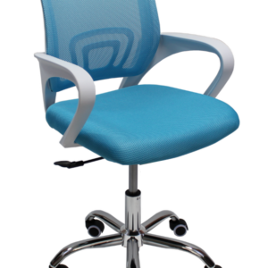 #CF 02-01 Blue & White Simple Mesh Student Chair