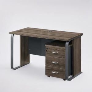 #CF 01-35 Metal & MDF Office Desk with 3 Drawer Cabinet
