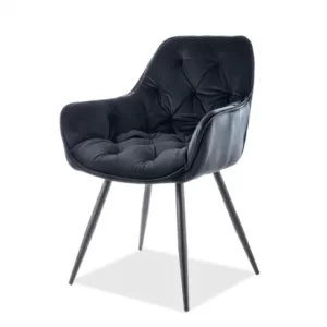 #CH 03-05 Velvet Accent Armchair - Black