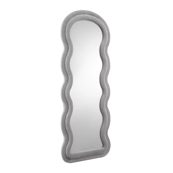 #XM 01-05 Gray Wavy Flannel Full Length Standing Mirror - Image 2