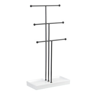 #MZ 06-36 Metal & Wood 3 Bar Jewellery Rack