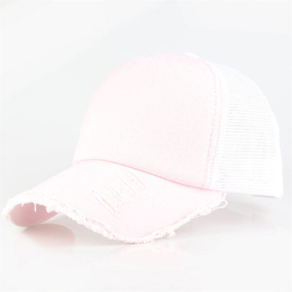 #WX 01-67 Distressed Adjustable Mesh Back Hat - Image 2