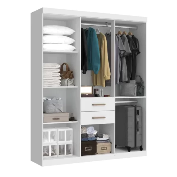 Verona 8.2 Wardrobe - White - Image 2