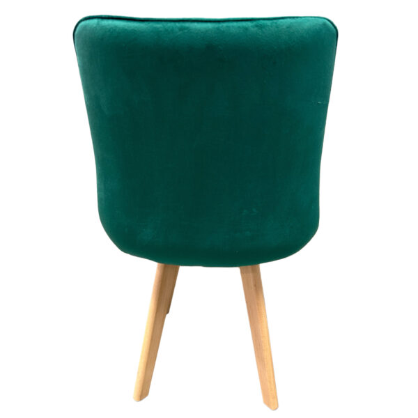 #C-413 Green Striped Fabric Accent Chair - Image 4