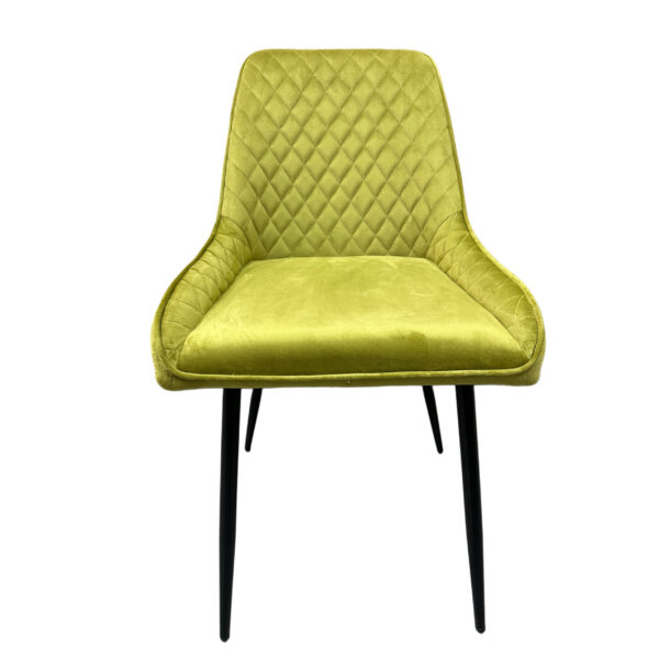 #CH 02-12 Velvet Accent Chair - Chartreuse - Image 2