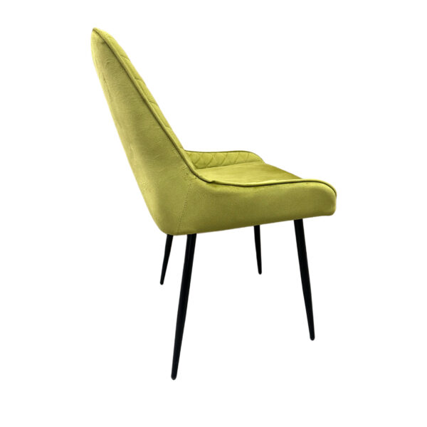 #CH 02-12 Velvet Accent Chair - Chartreuse - Image 3