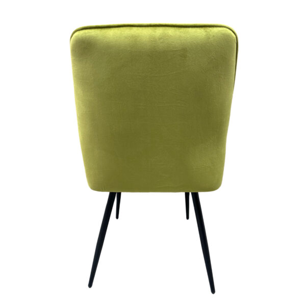 #CH 02-12 Velvet Accent Chair - Chartreuse - Image 4