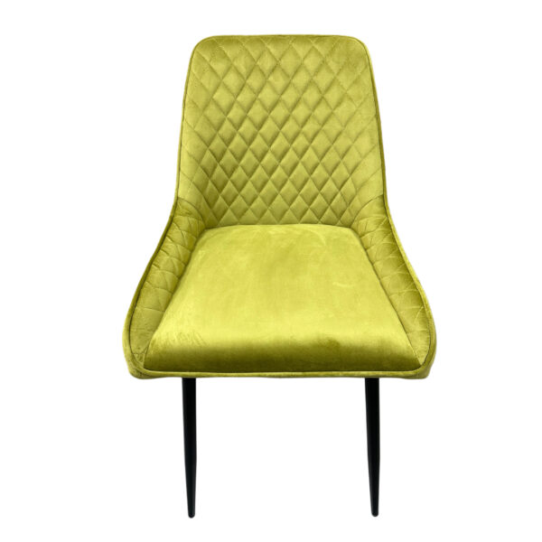 #CH 02-12 Velvet Accent Chair - Chartreuse