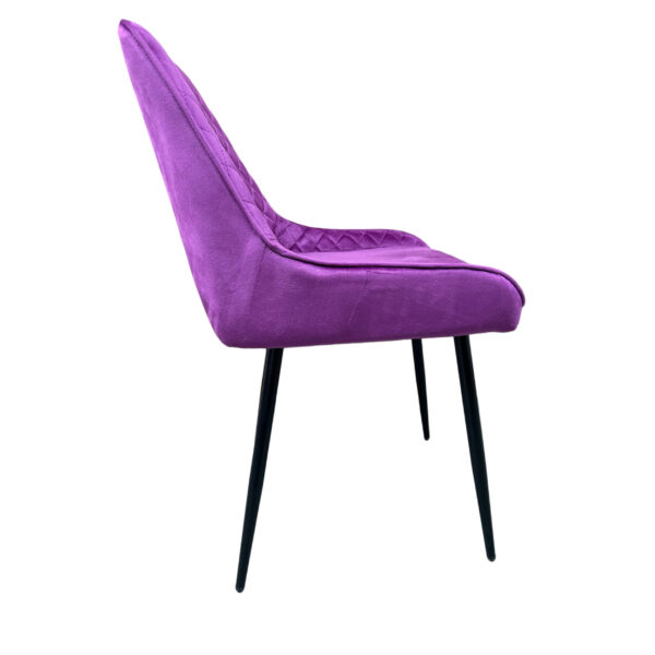 #CH 02-12 Velvet Accent Chair - Pink Purple - Image 3