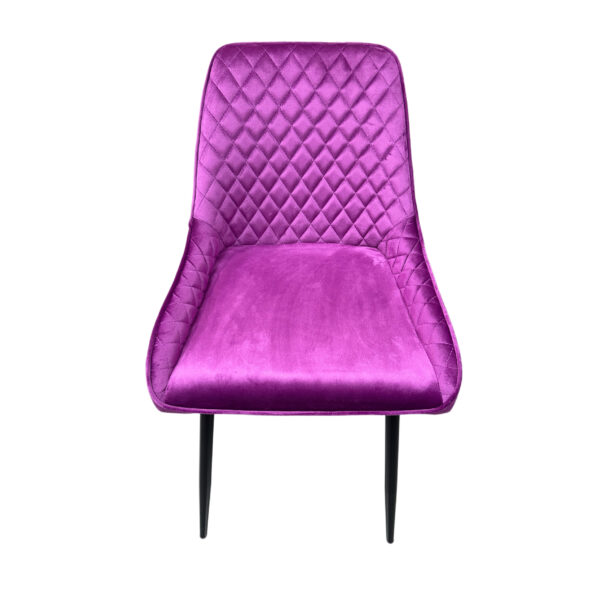 #CH 02-12 Velvet Accent Chair - Pink Purple