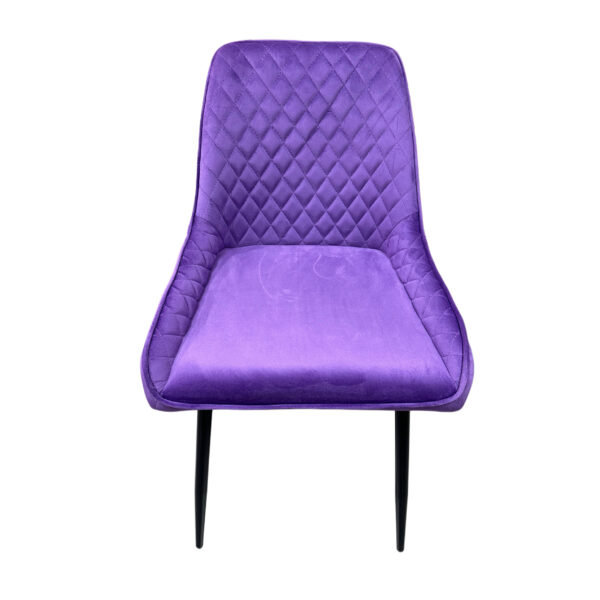 #CH 02-12 Velvet Accent Chair - Purple