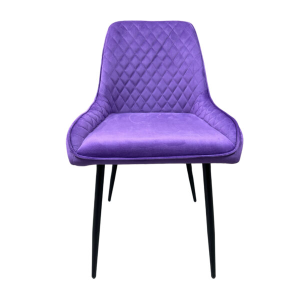 #CH 02-12 Velvet Accent Chair - Purple - Image 2