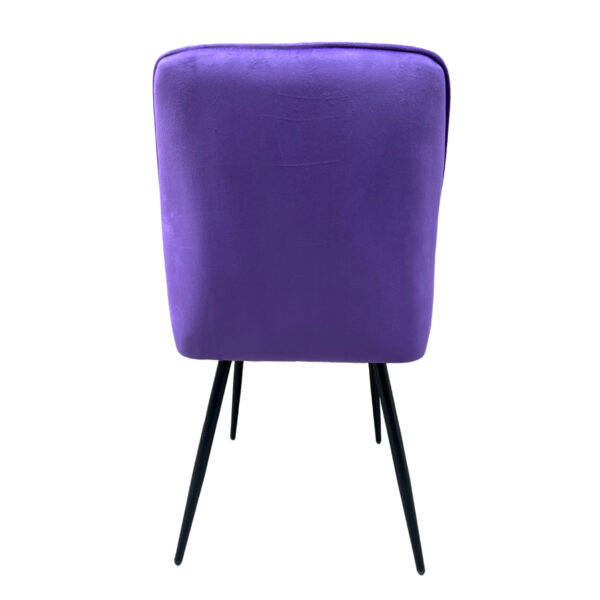 #CH 02-12 Velvet Accent Chair - Purple - Image 4