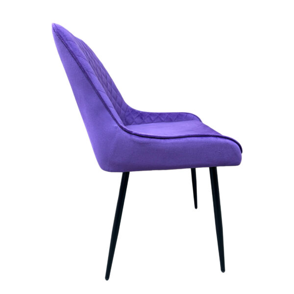 #CH 02-12 Velvet Accent Chair - Purple - Image 3